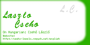 laszlo cseho business card