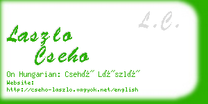 laszlo cseho business card